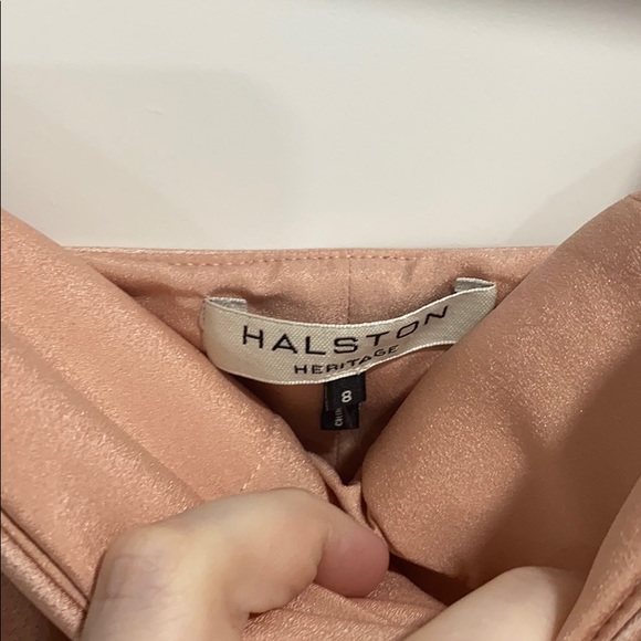 Pink Silk Halston Dress - Picture 3 of 4